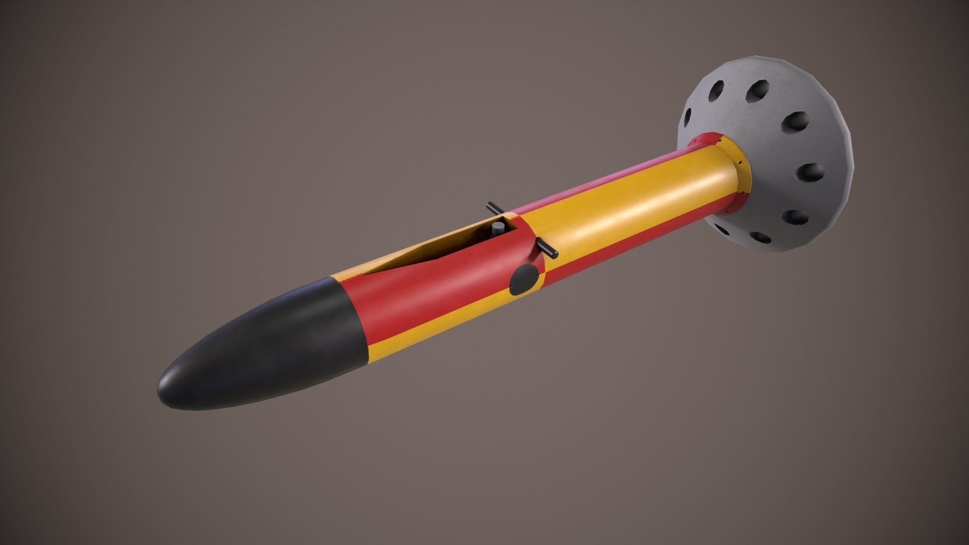 Magnetic Anomaly Detector MAD Low-poly 3D model_2