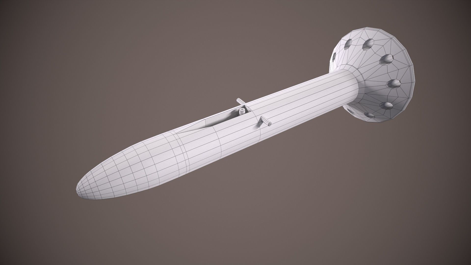 Magnetic Anomaly Detector MAD Low-poly 3D model_9