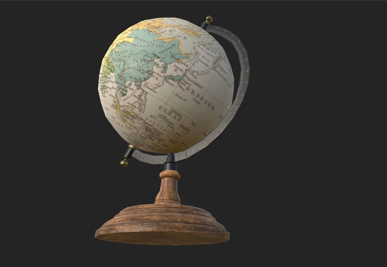 Globe Low-poly 3D model_18