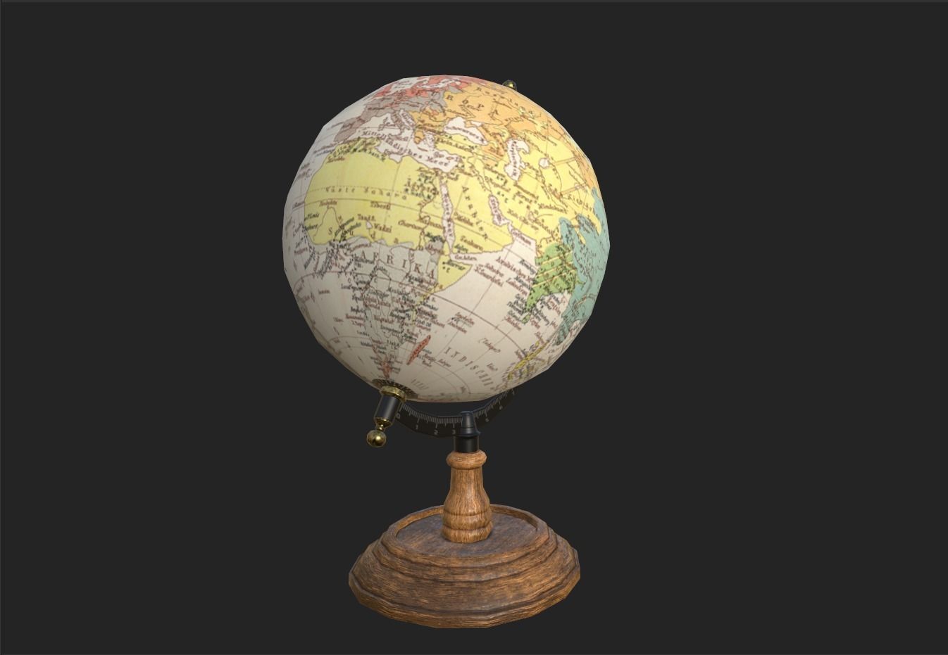Globe Low-poly 3D model_11