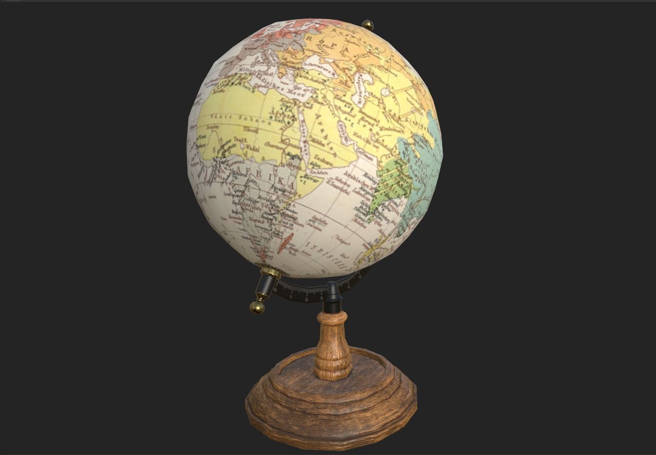 Globe Low-poly 3D model_14