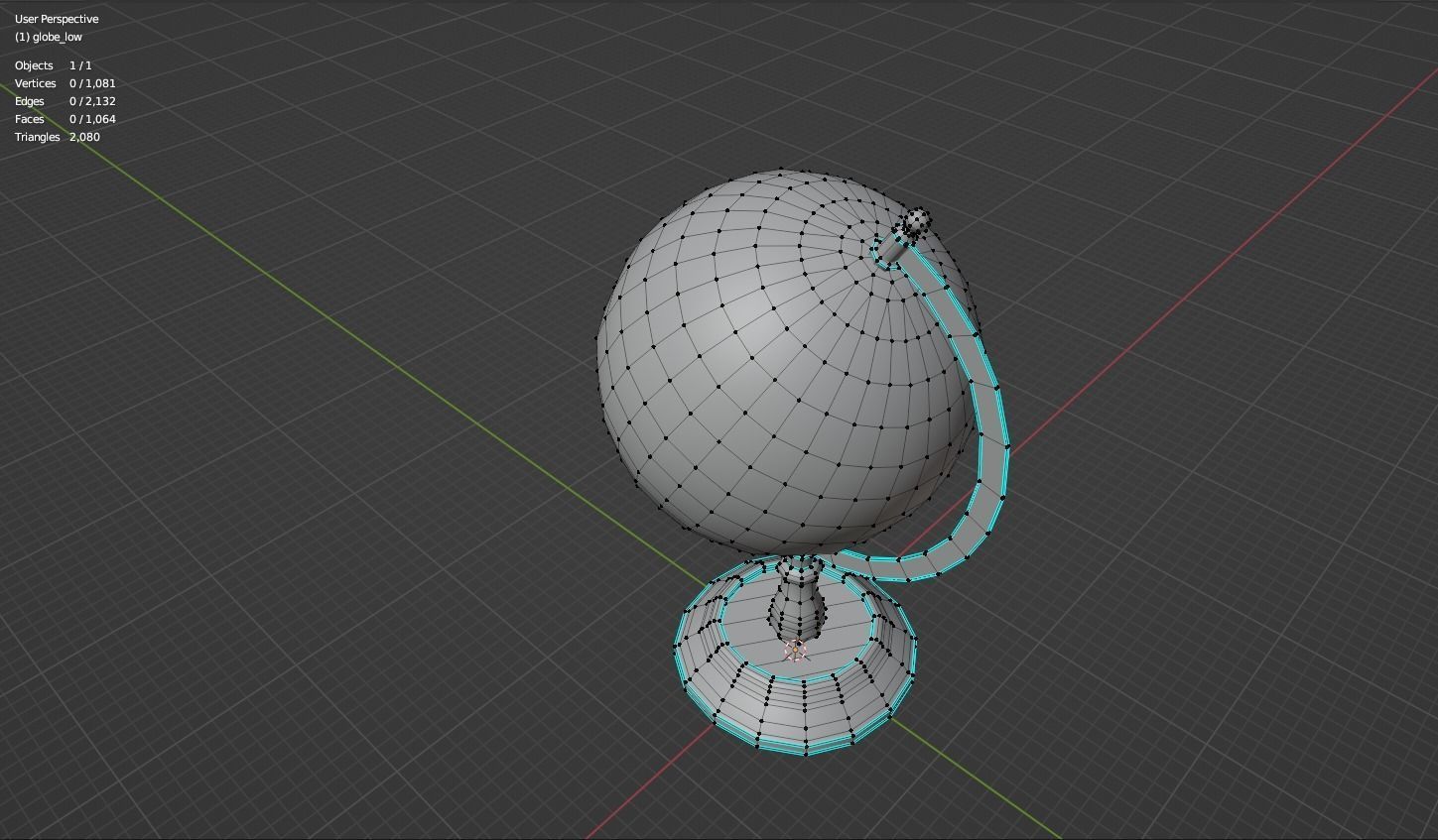 Globe Low-poly 3D model_17