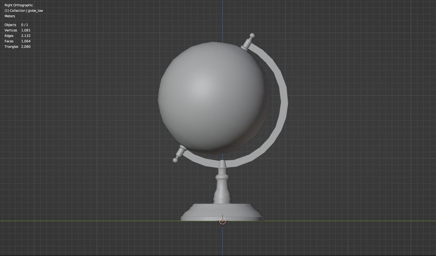 Globe Low-poly 3D model_15