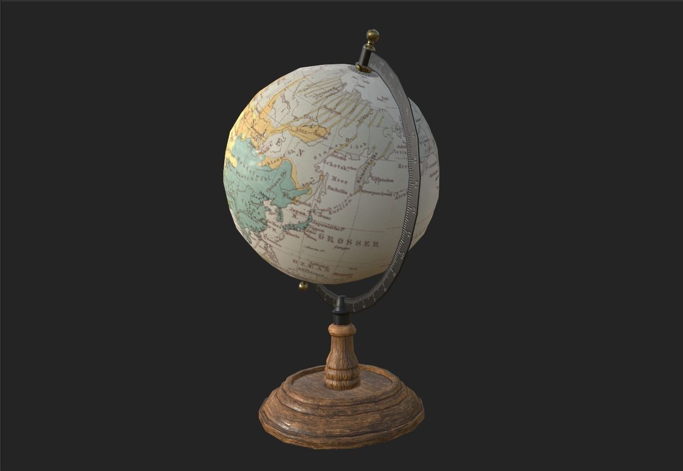 Globe Low-poly 3D model_12