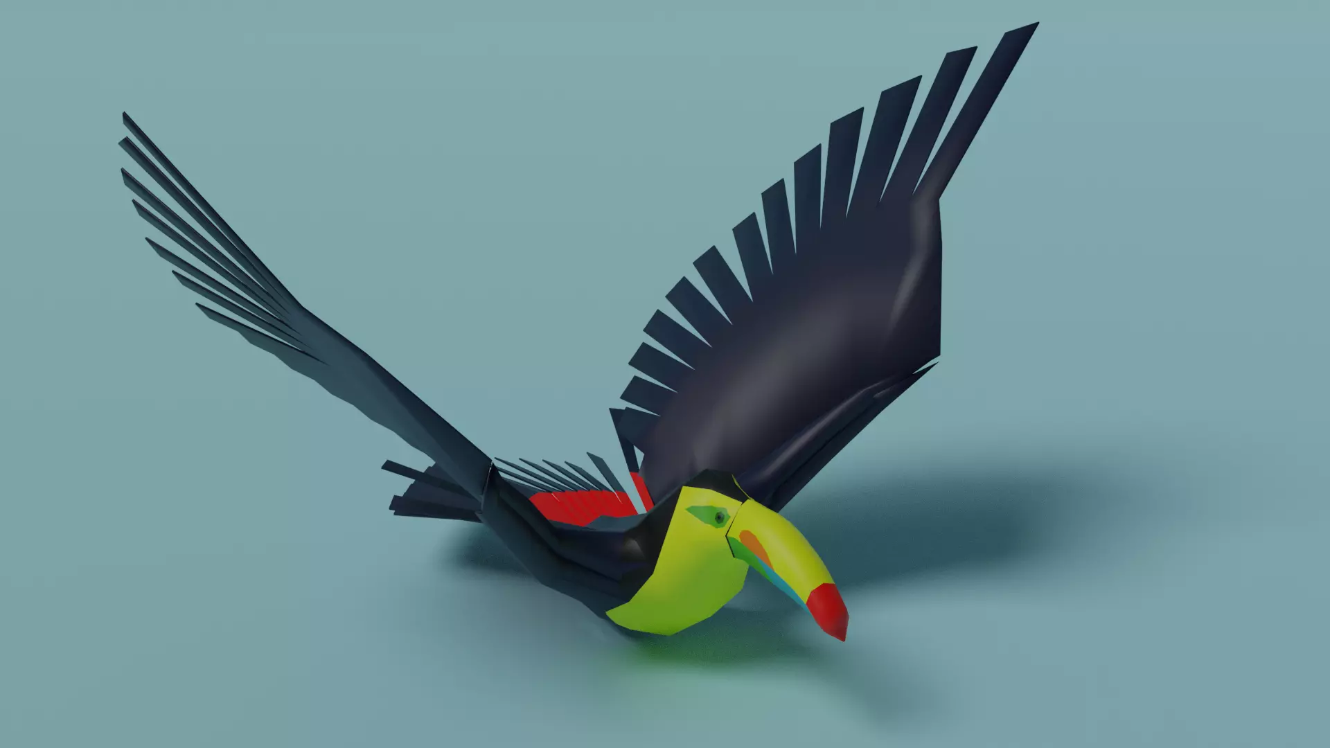 Bird Rigged Low-poly 3D model