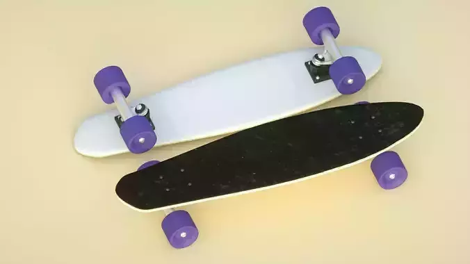 Skateboard small fish board C4D model