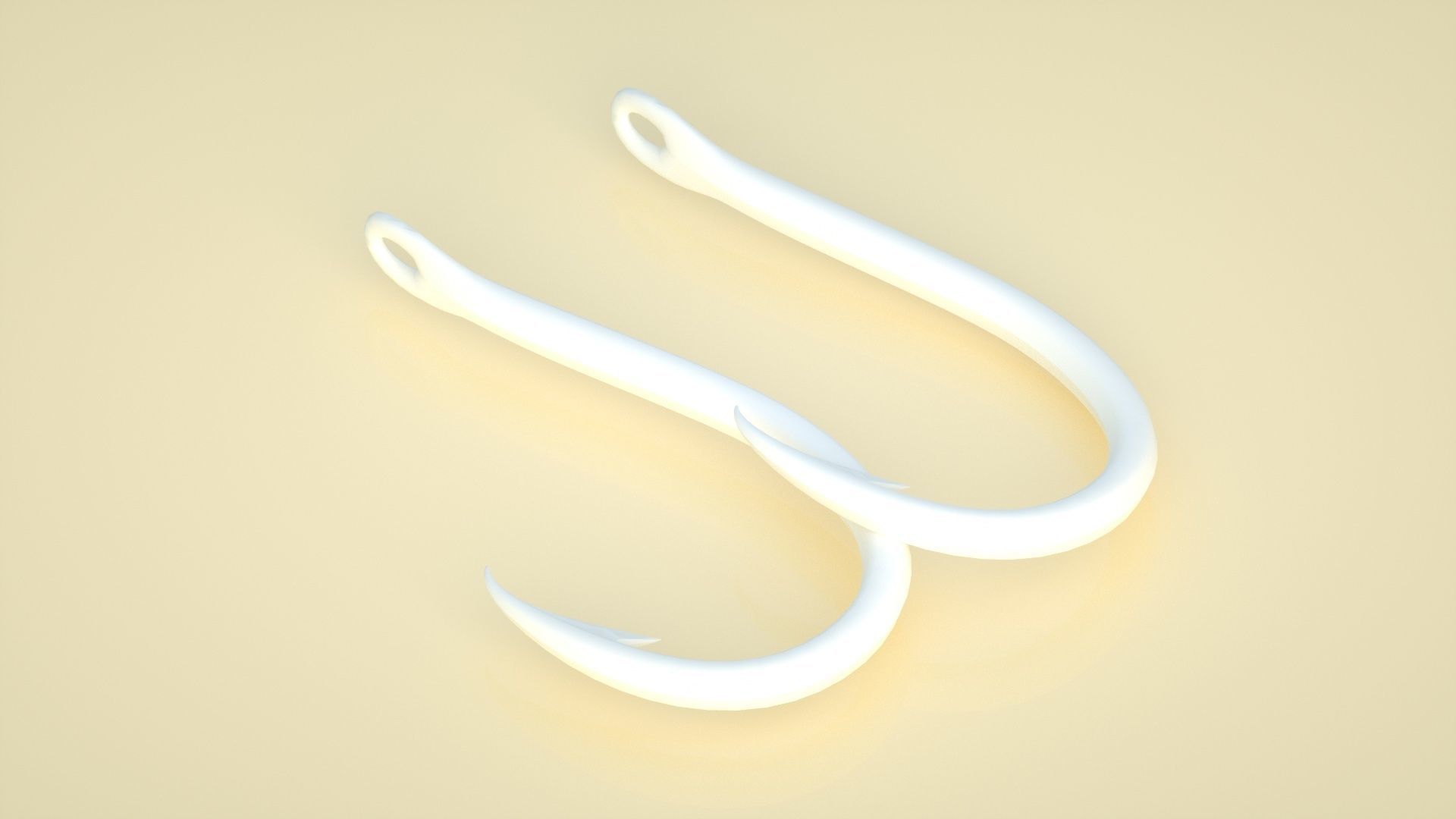fish hook 3D model_1
