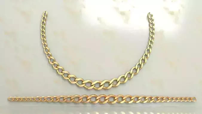 Cuban Graduated Necklace Chain link