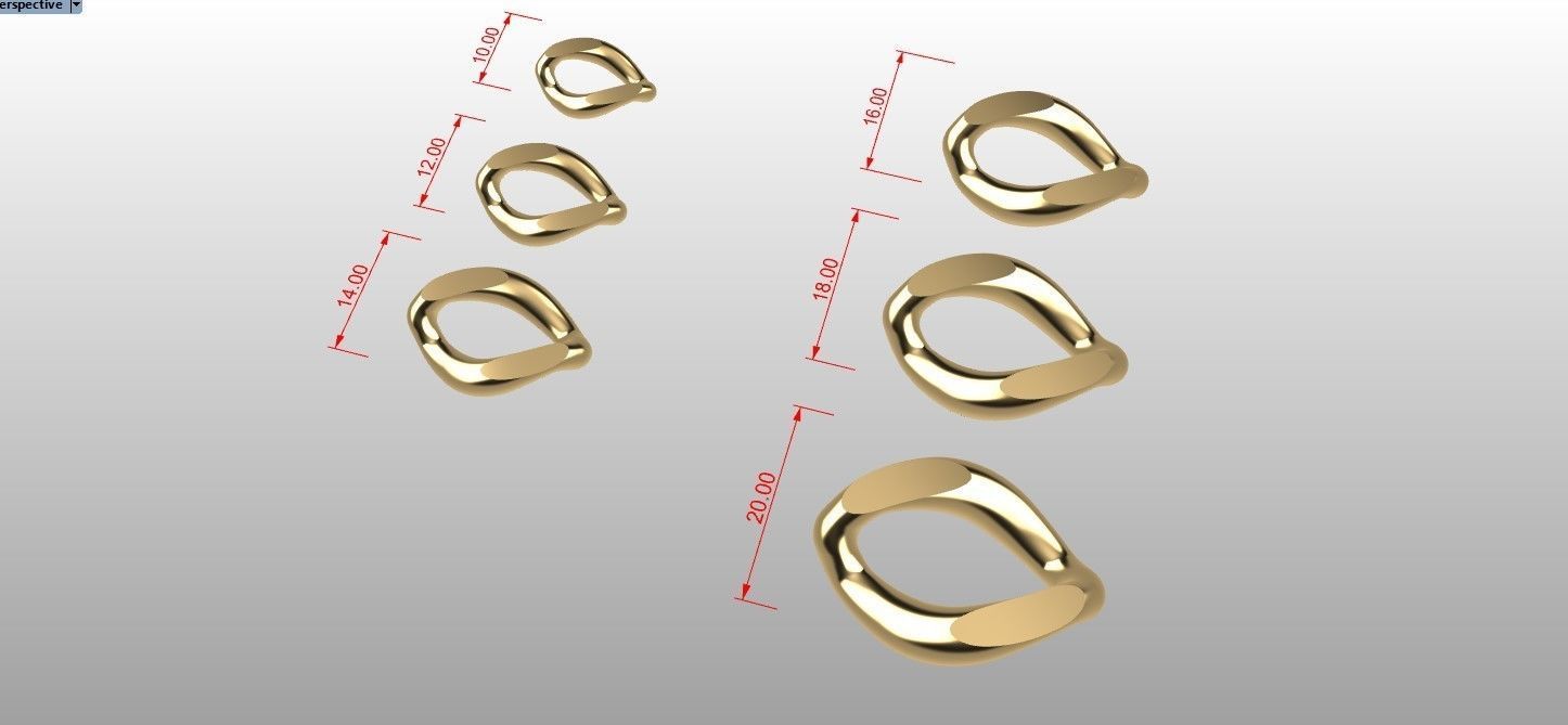 Cuban Graduated Necklace Chain link 3D print model_7