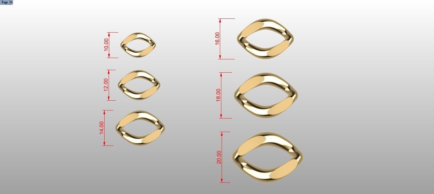 Cuban Graduated Necklace Chain link 3D print model_6