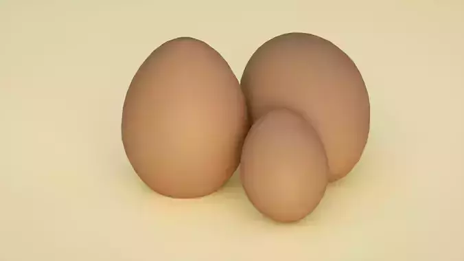 Native eggs fresh eggs C4D model