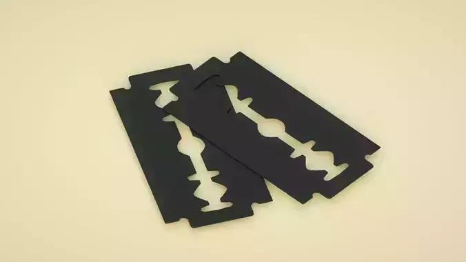 Old-fashioned razor blade  razor blade  razor C4D model
