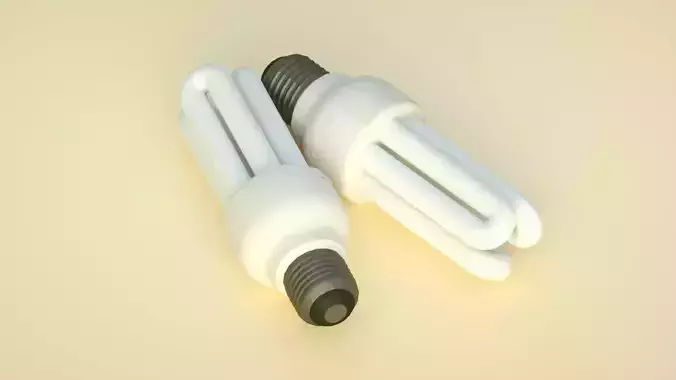 U-shaped energy-saving lamp light bulb lamp tube C4D model