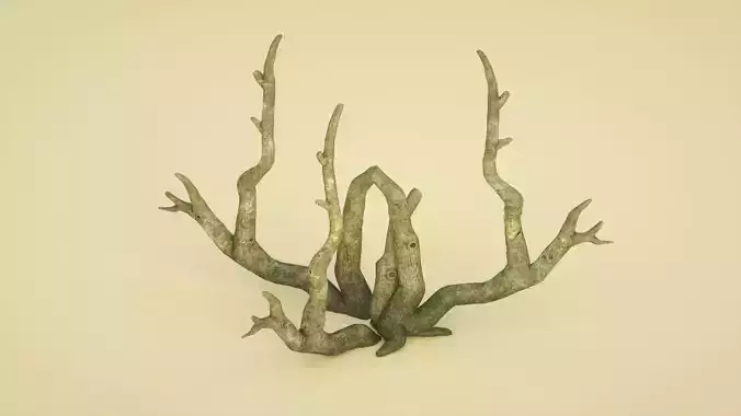 Dead tree trunk rotten tree C4D model 3D model