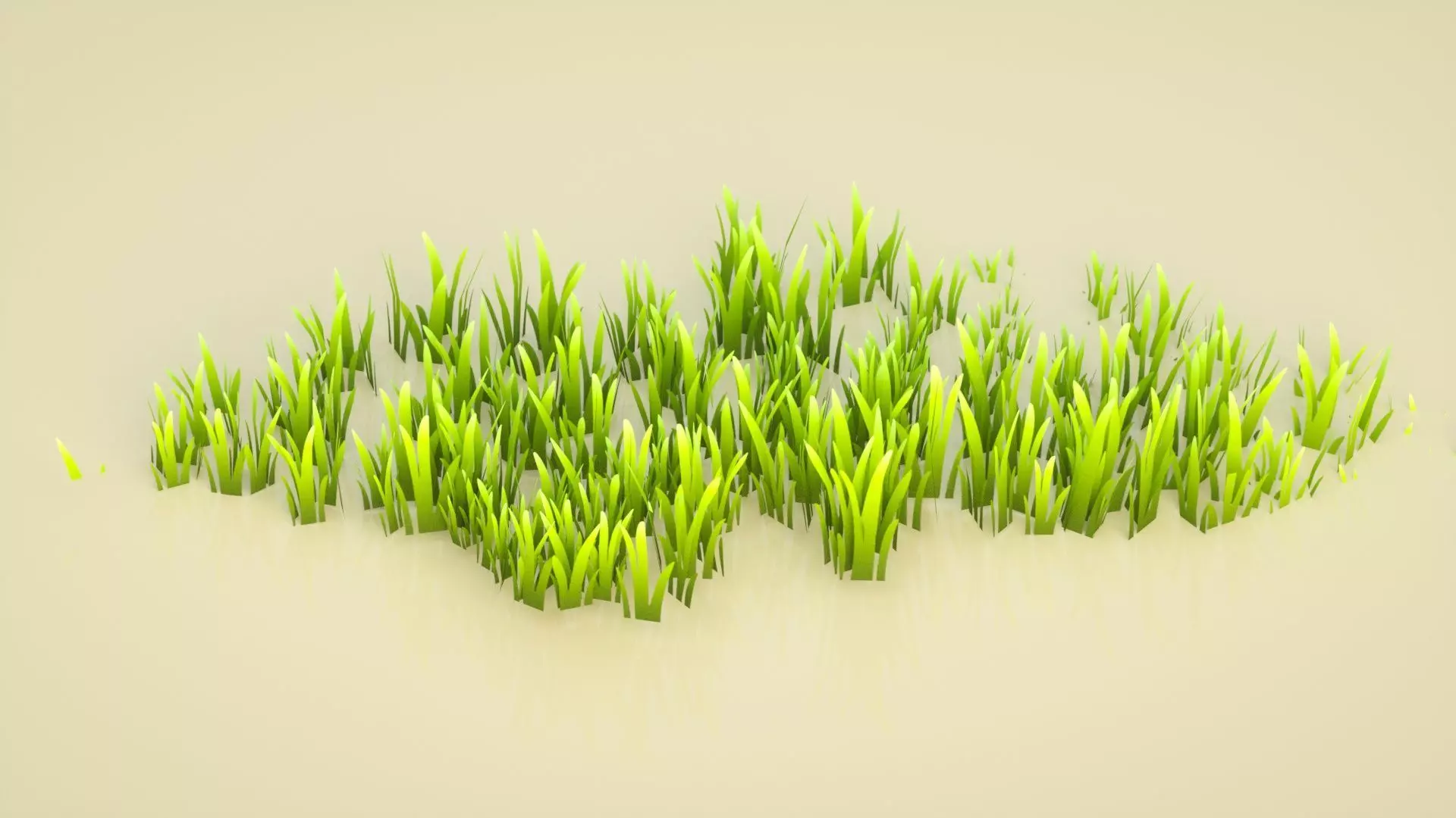 Cartoon grass green grass plant vegetation C4D model 3D model