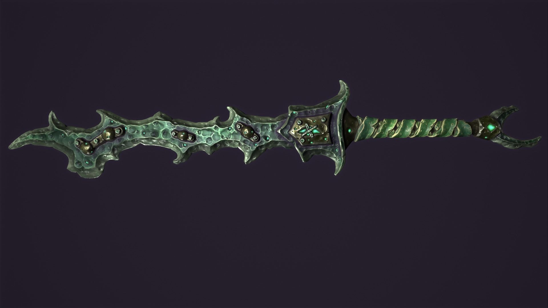 Two handed brute sword 3d print 3D print model_9