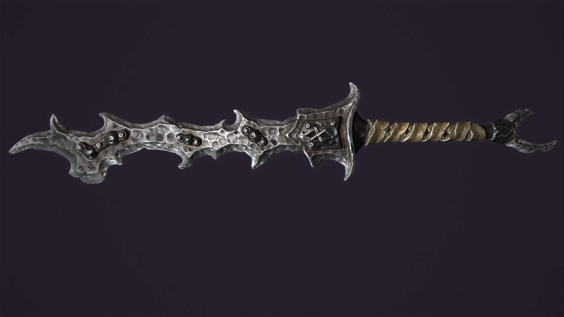 Two handed brute sword 3d print 3D print model_12