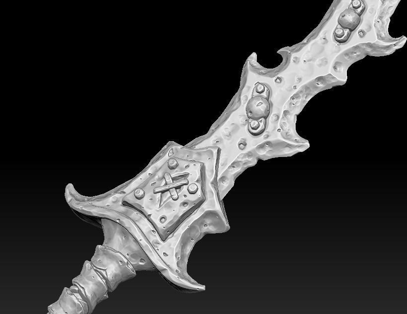 Two handed brute sword 3d print 3D print model_3
