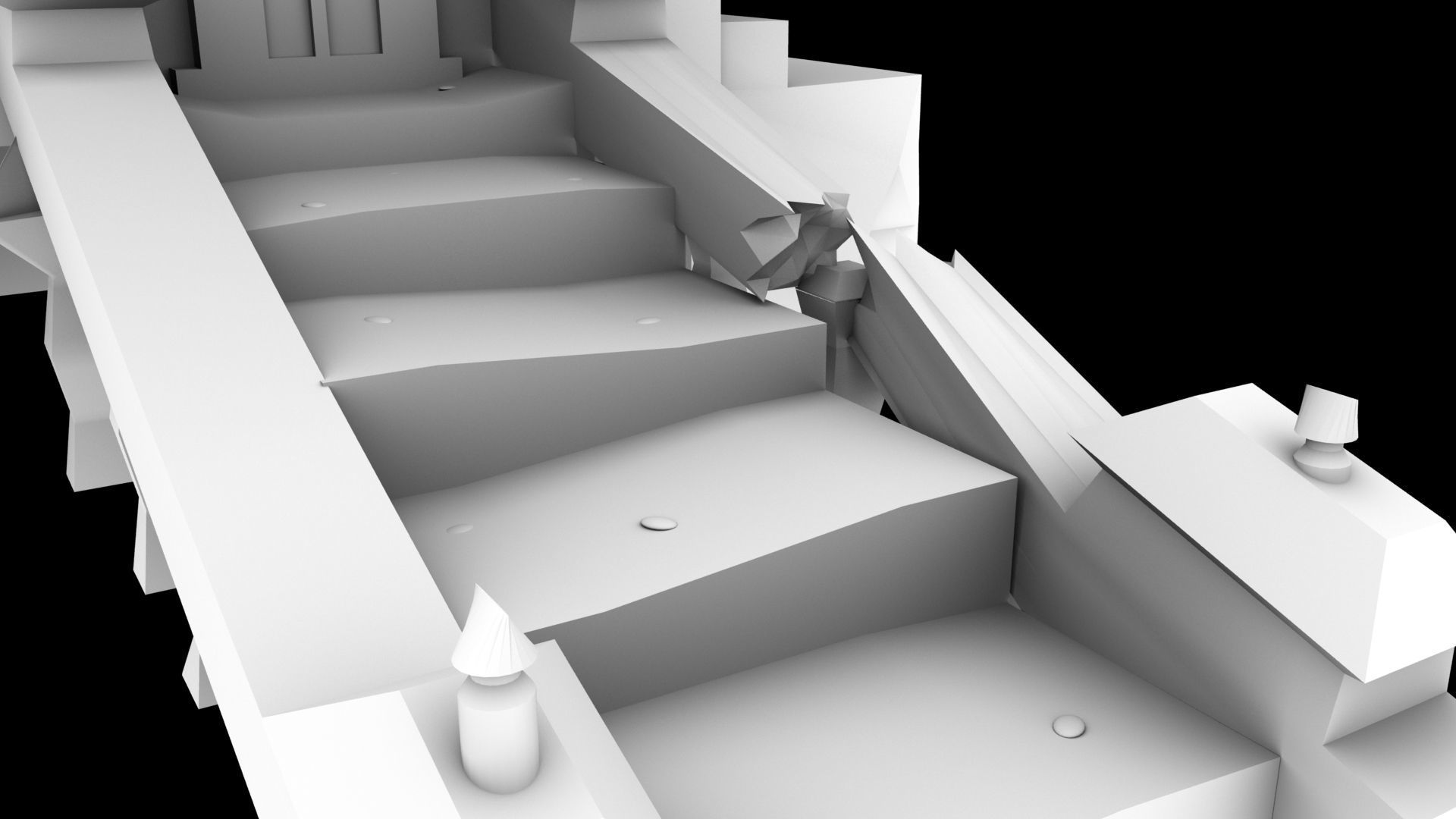 Abandoned House Quality Detailing Without Textures By Abhi Low-poly 3D model_2