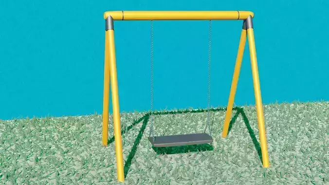 Swing set in grass