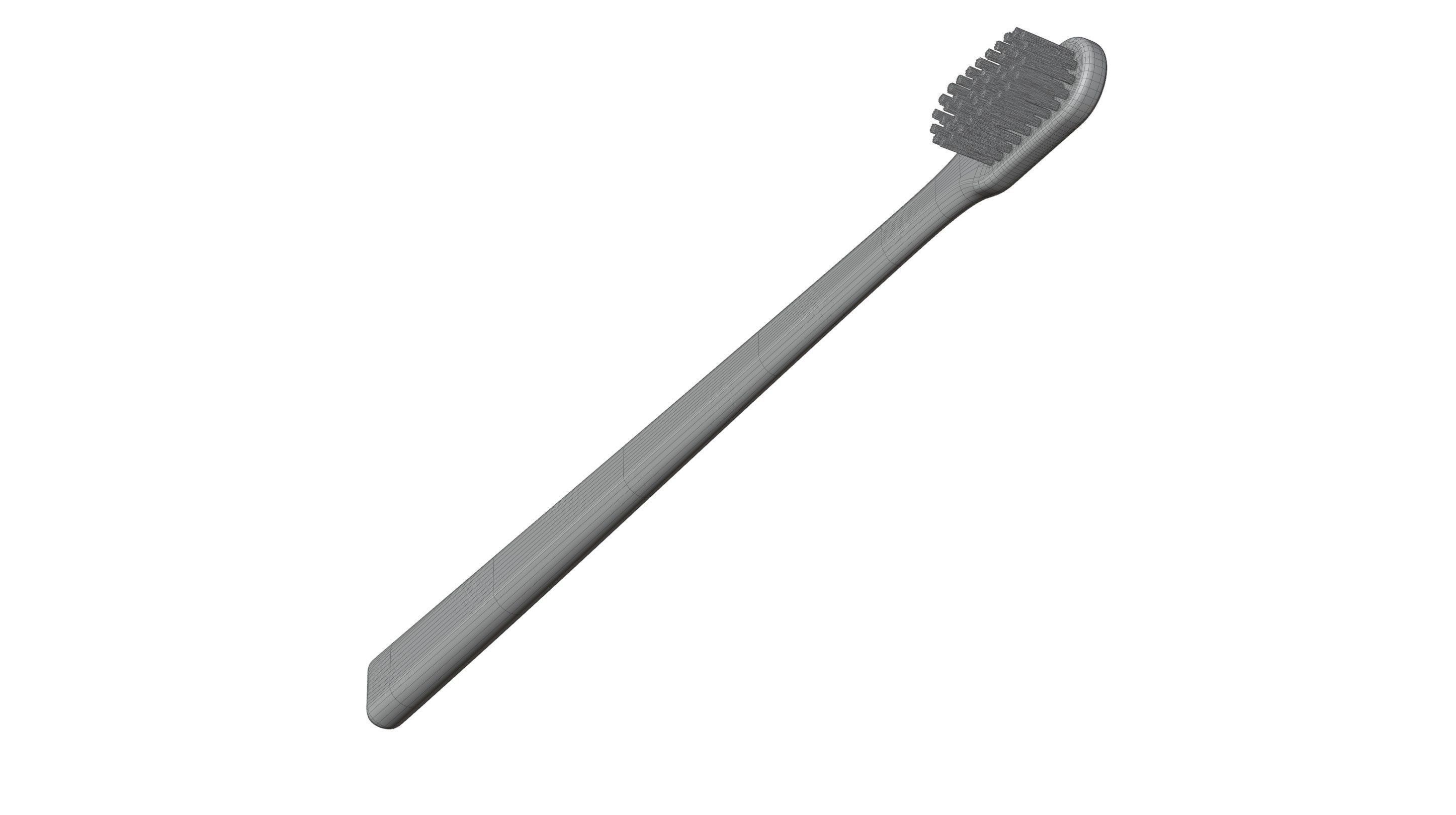 Wood Toothbrush 3D model_12