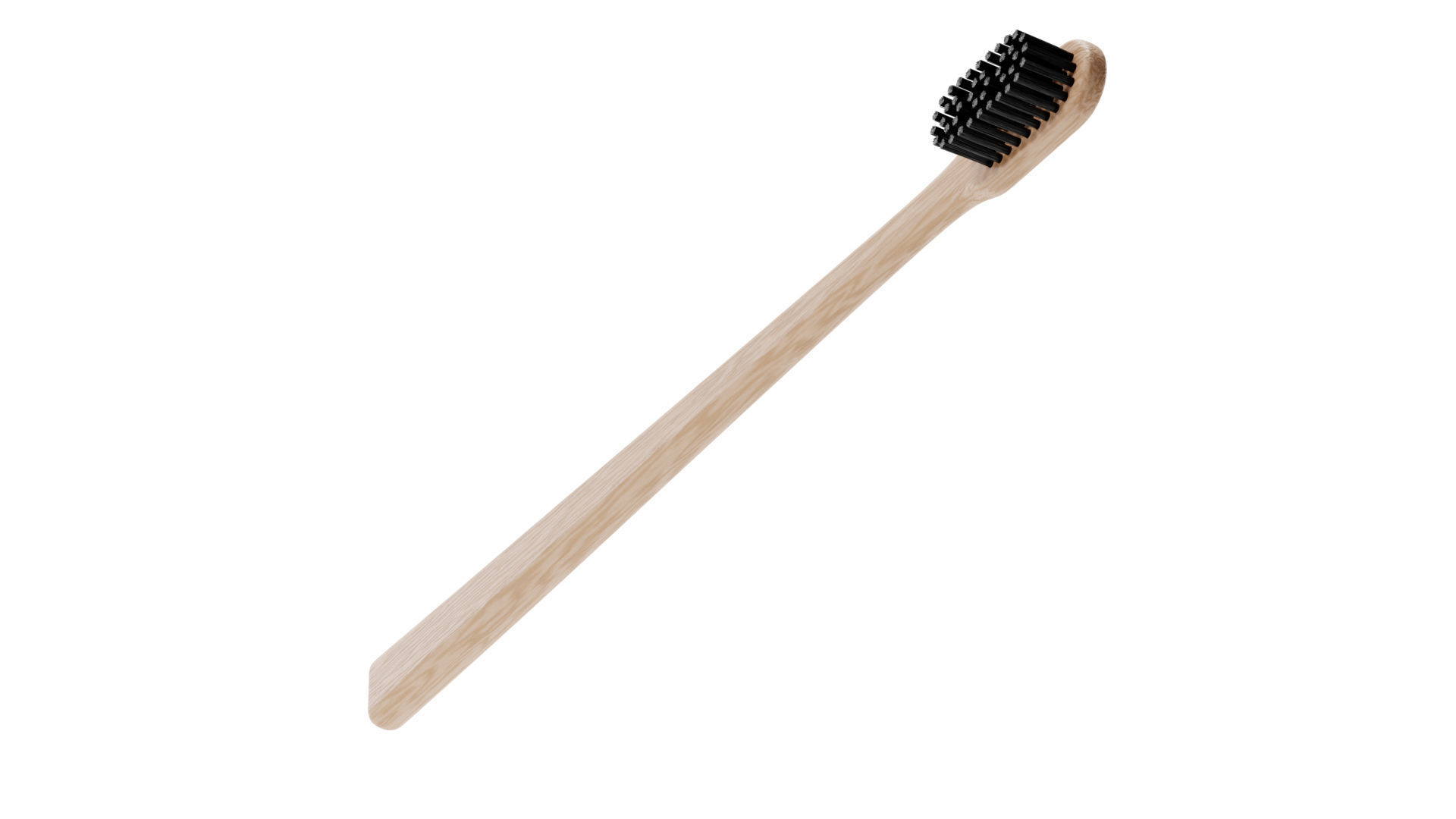 Wood Toothbrush 3D model_4
