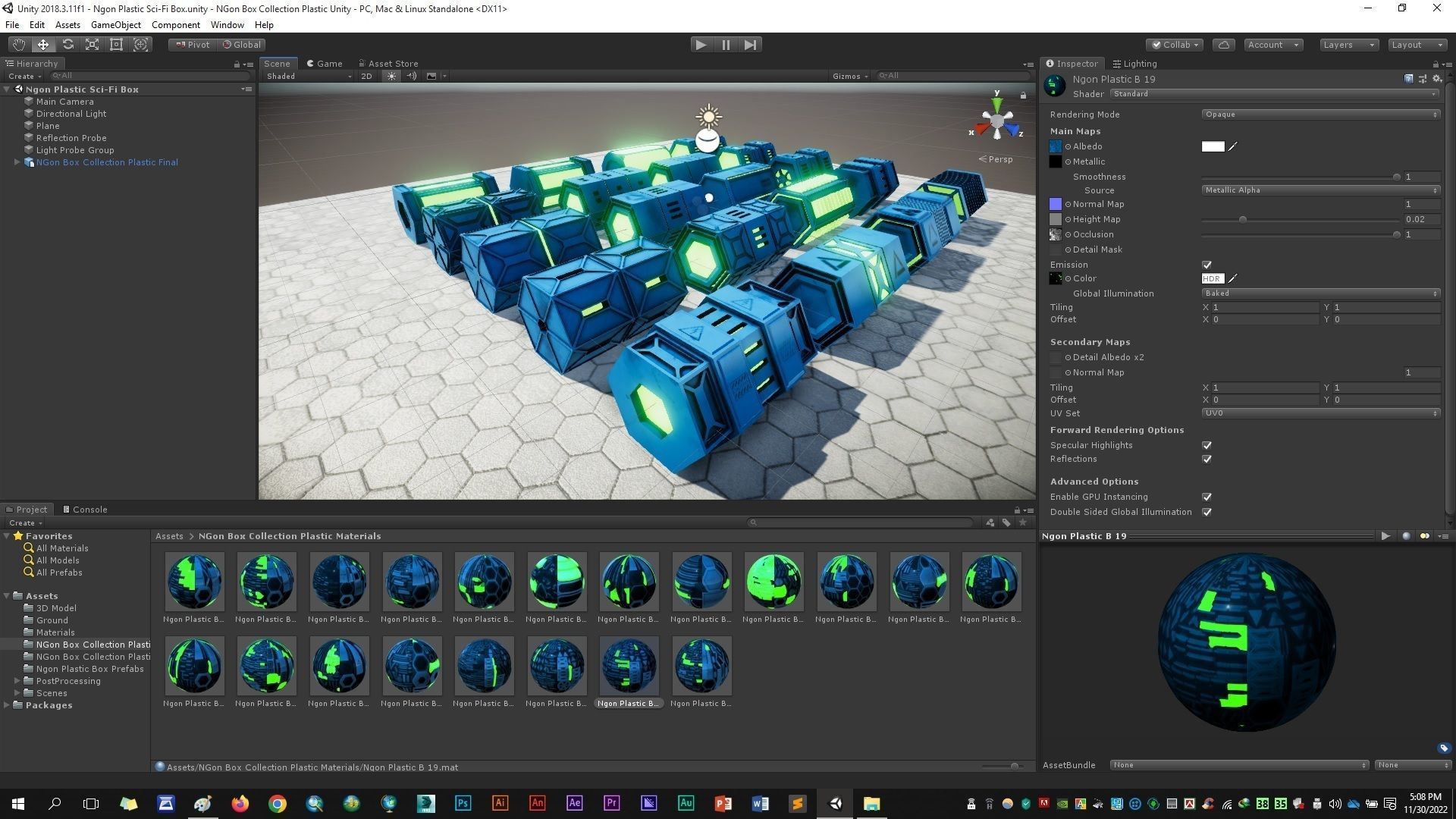 NGon Box Collection Plastic Low-poly 3D model_9