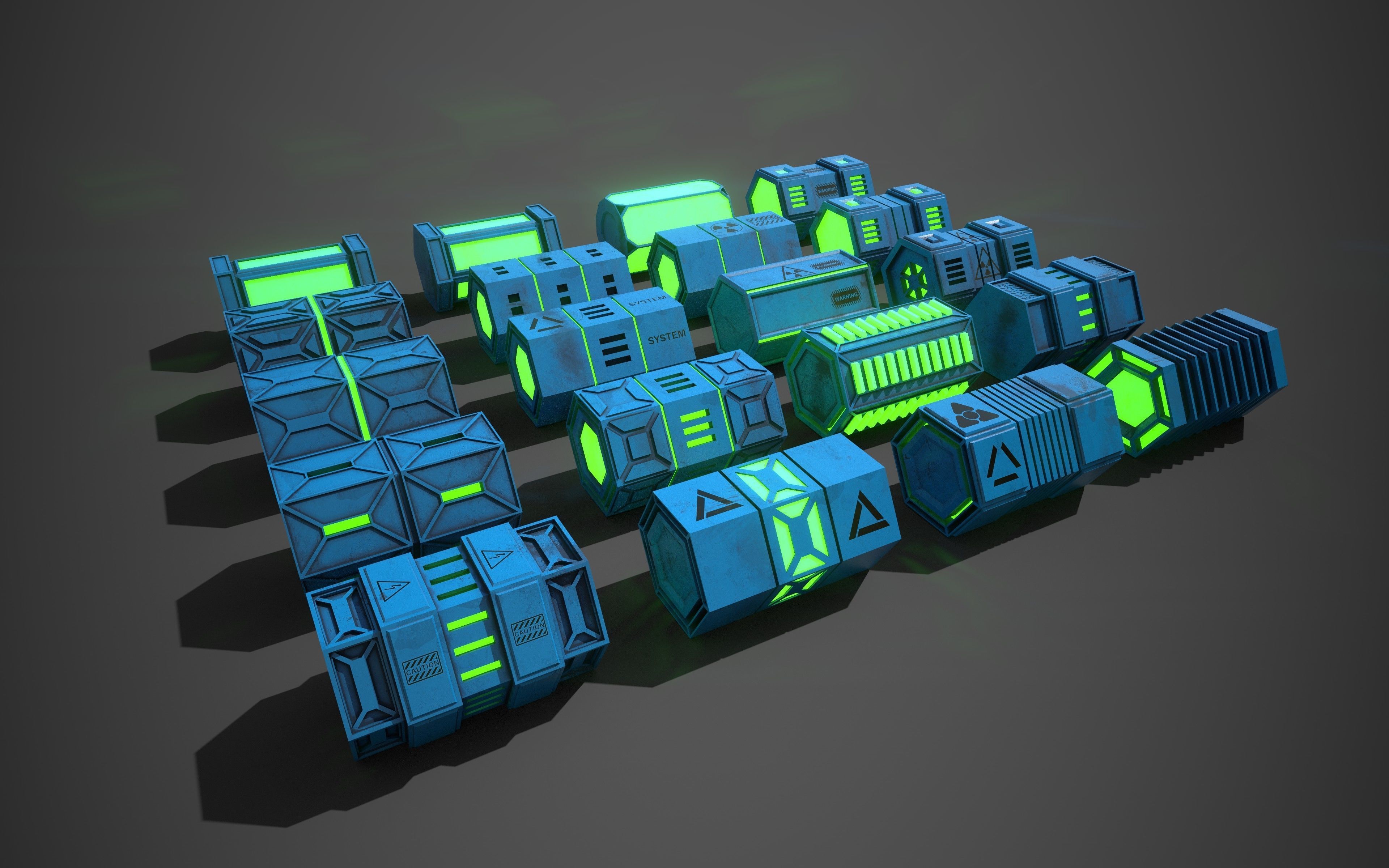 NGon Box Collection Plastic Low-poly 3D model_5