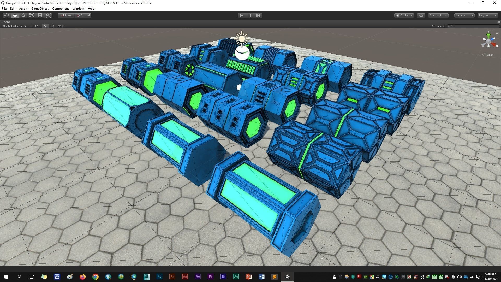 NGon Box Collection Plastic Low-poly 3D model_16