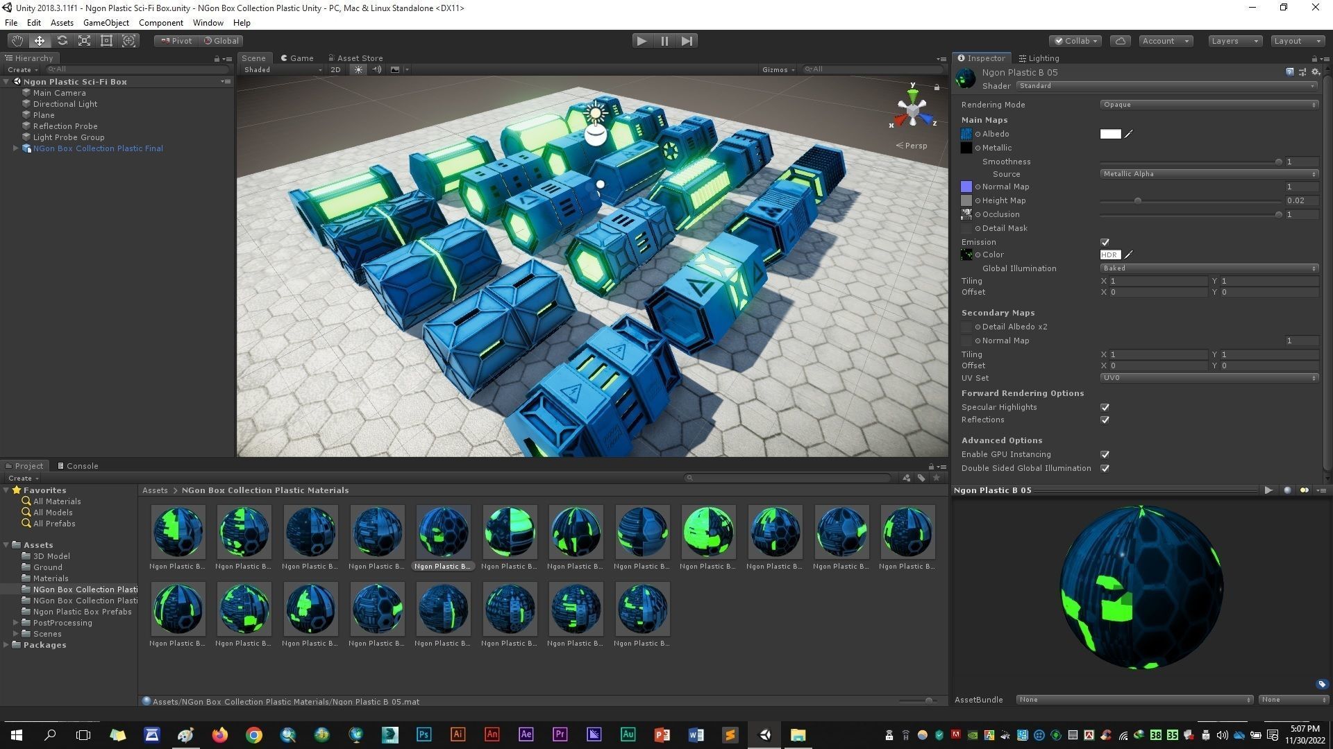 NGon Box Collection Plastic Low-poly 3D model_8