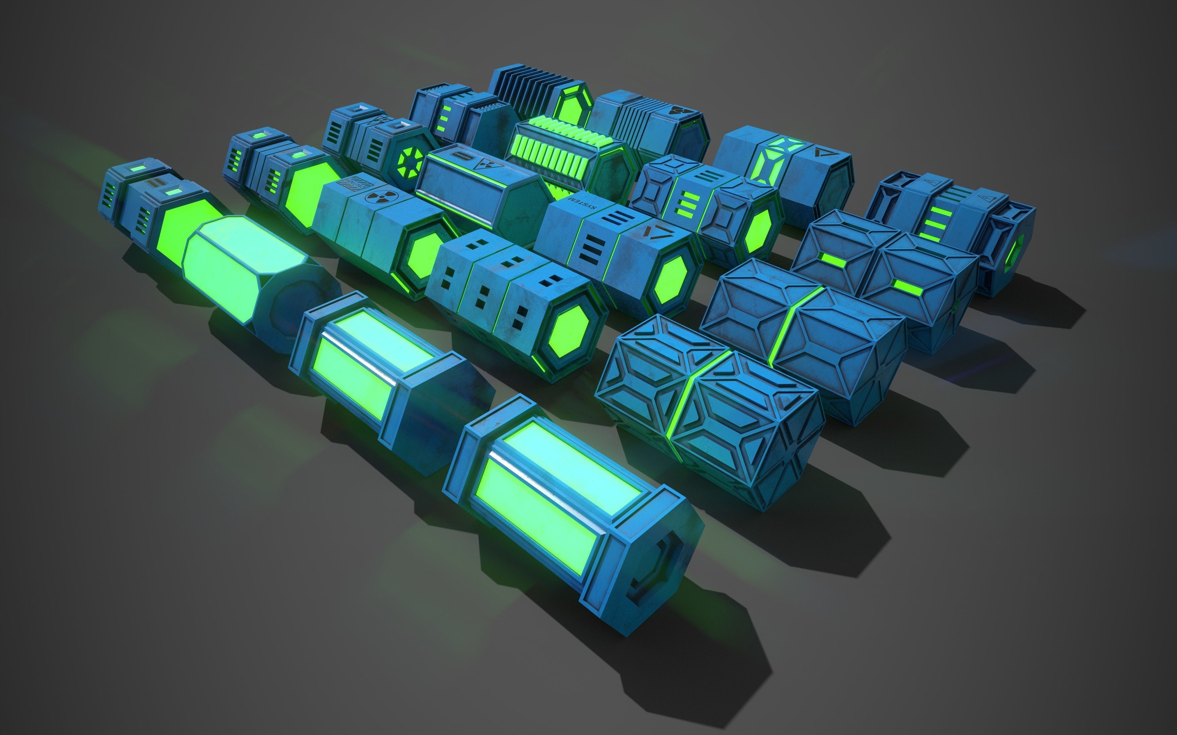 NGon Box Collection Plastic Low-poly 3D model_1