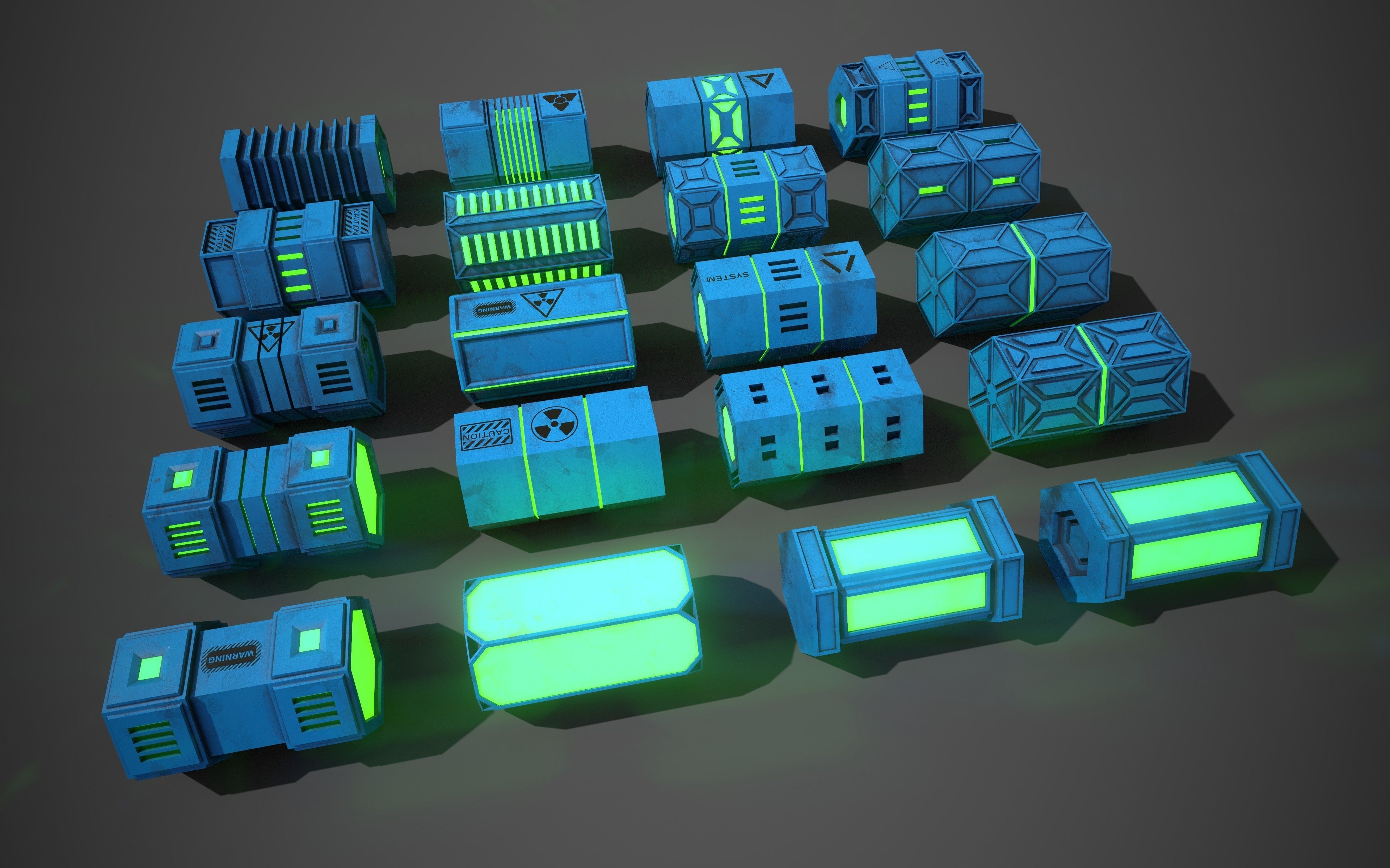 NGon Box Collection Plastic Low-poly 3D model_2