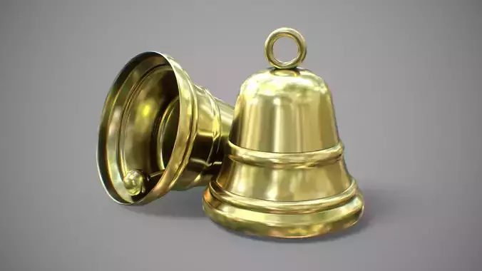 Golden Christmas Bell 3D model