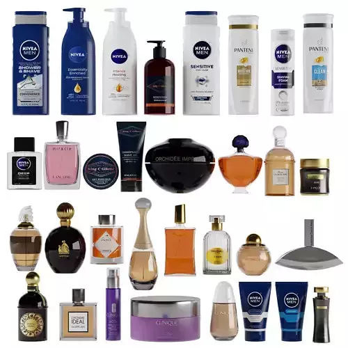 Bathroom accessories  32 Cosmetic toiletries 3D model