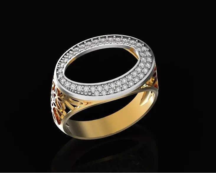 Geometric Ring pattern 798 3D print model