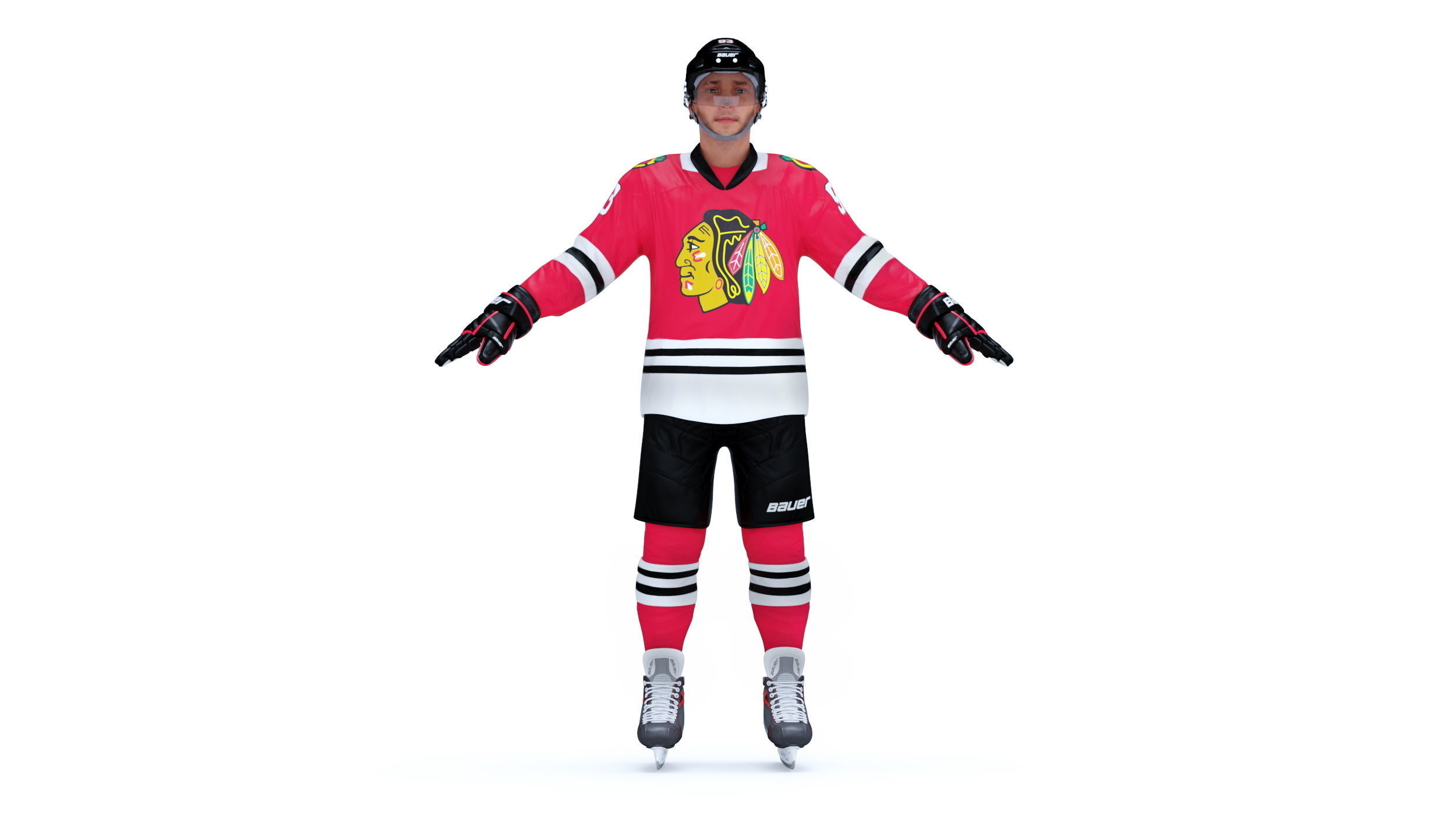Chicago Blackhawks Hockey Player 3D model