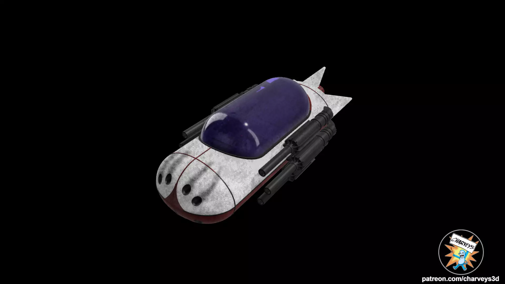 Star Wars A1 Deluxe Floater Landspeeder for action figures 3D print model