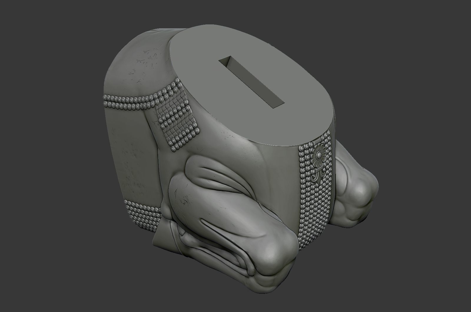 Mesopotamia Persepolis Sacred Bull Sculpture 3D print model_30