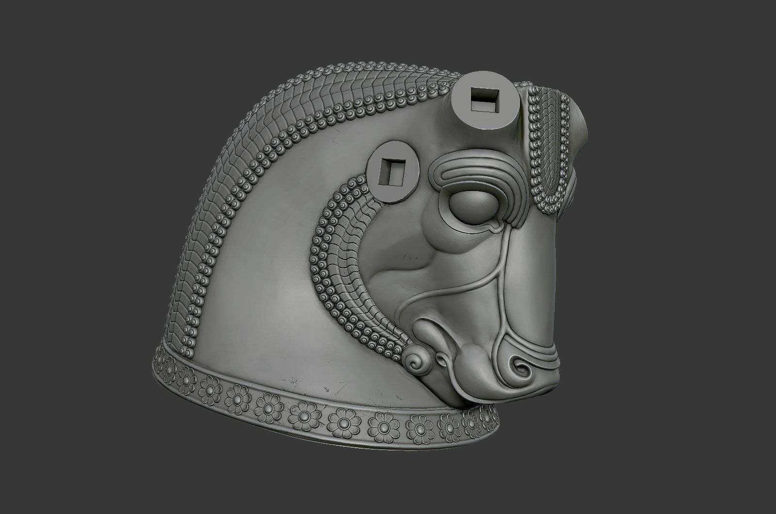 Mesopotamia Persepolis Sacred Bull Sculpture 3D print model_34