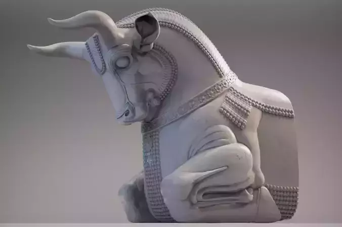Mesopotamia Persepolis Sacred Bull Sculpture 3D print model