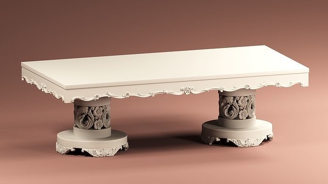 Classic Table 3d model  3D model