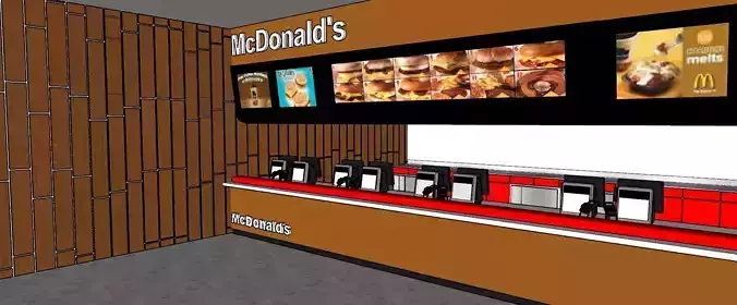 Mc Donalds Counter  3D model