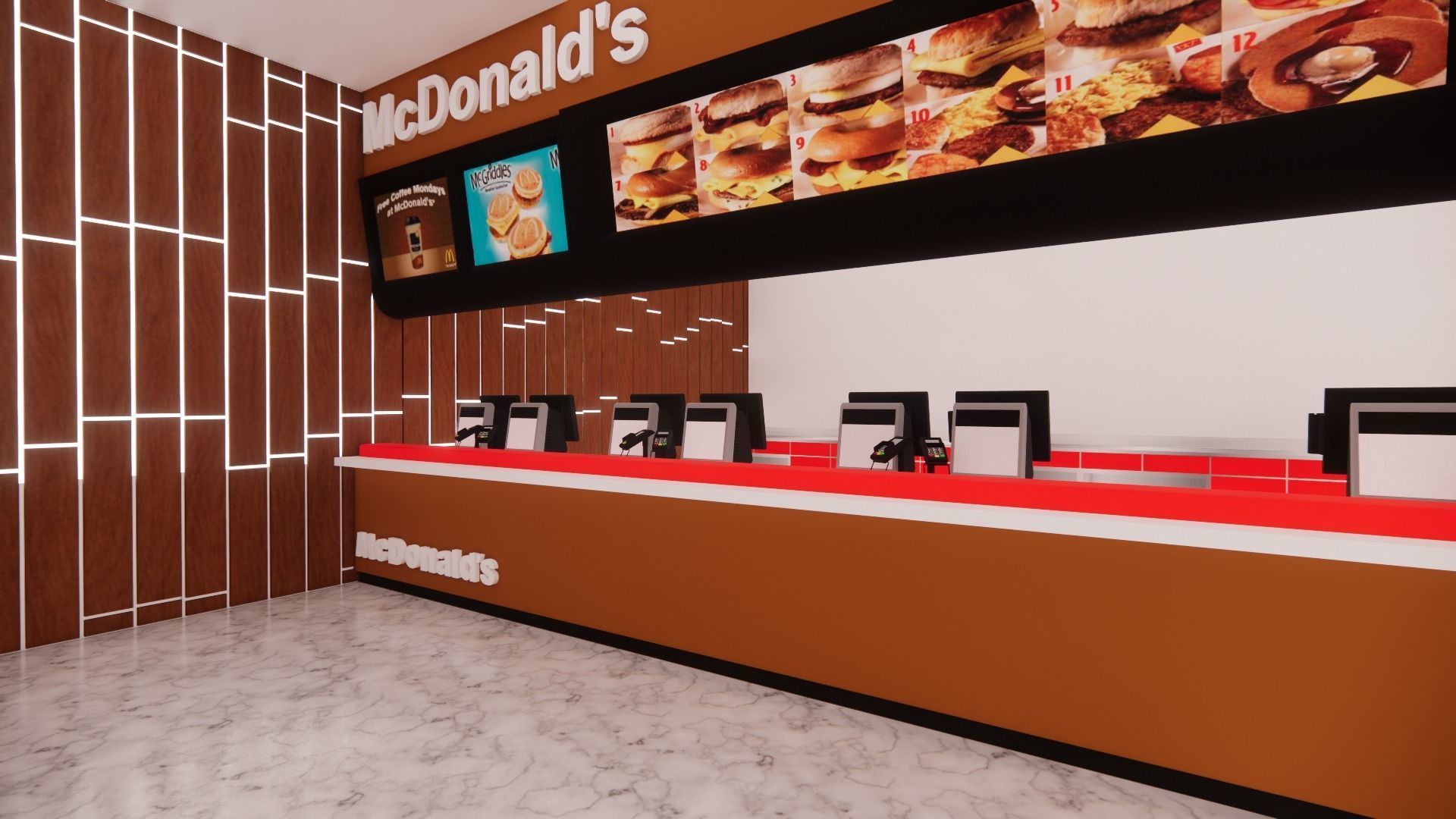 Mc Donalds Counter 3D model | CGTrader
