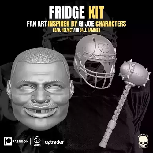 Fridge Kit fan art for action figures 3D print model