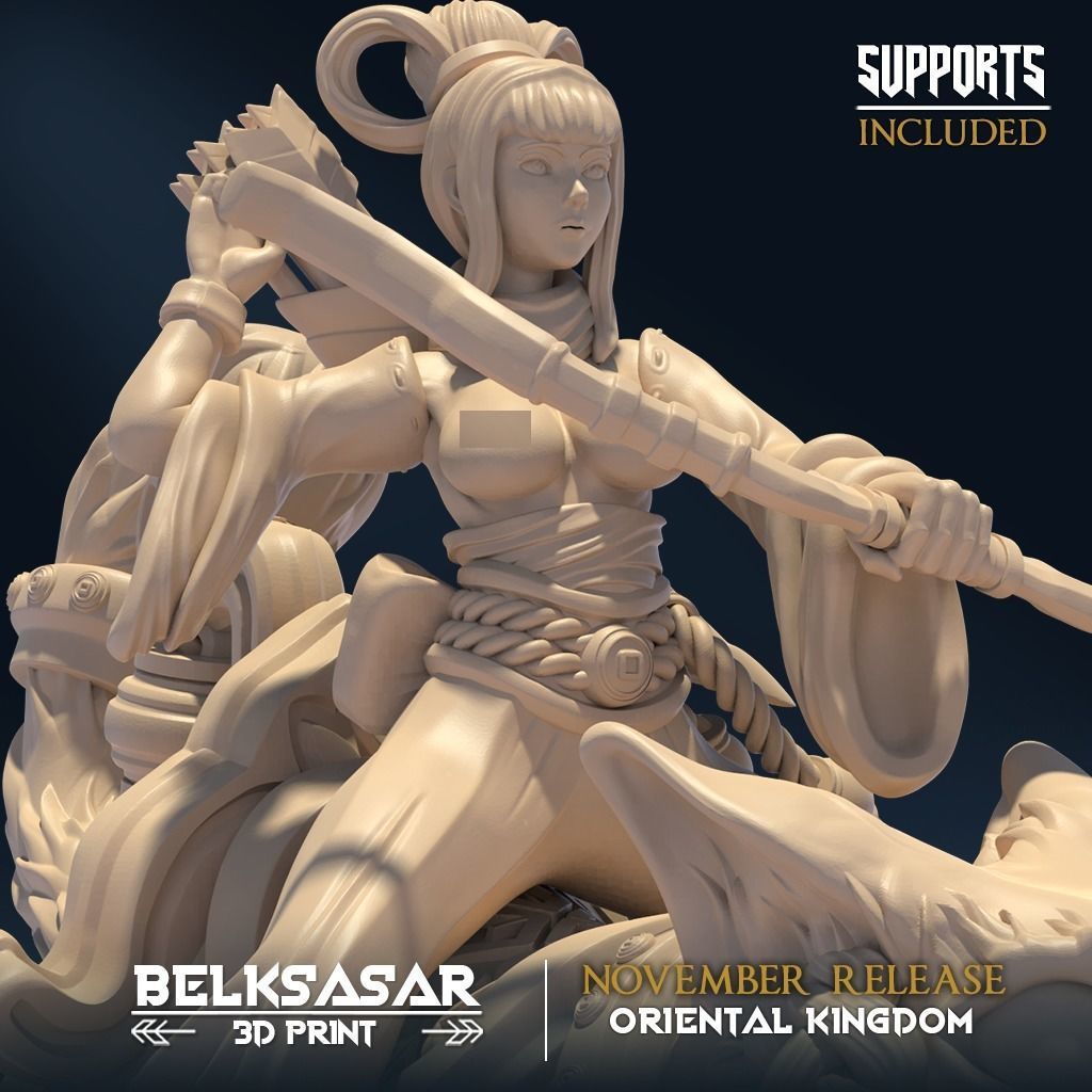 Catrider Moonshine Huntress A Topless and Normal 3D print model_3