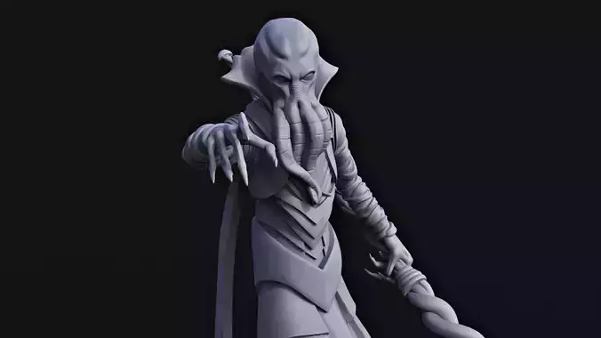 Mind Flayer Dungeons and Dragons Miniature 3D print model