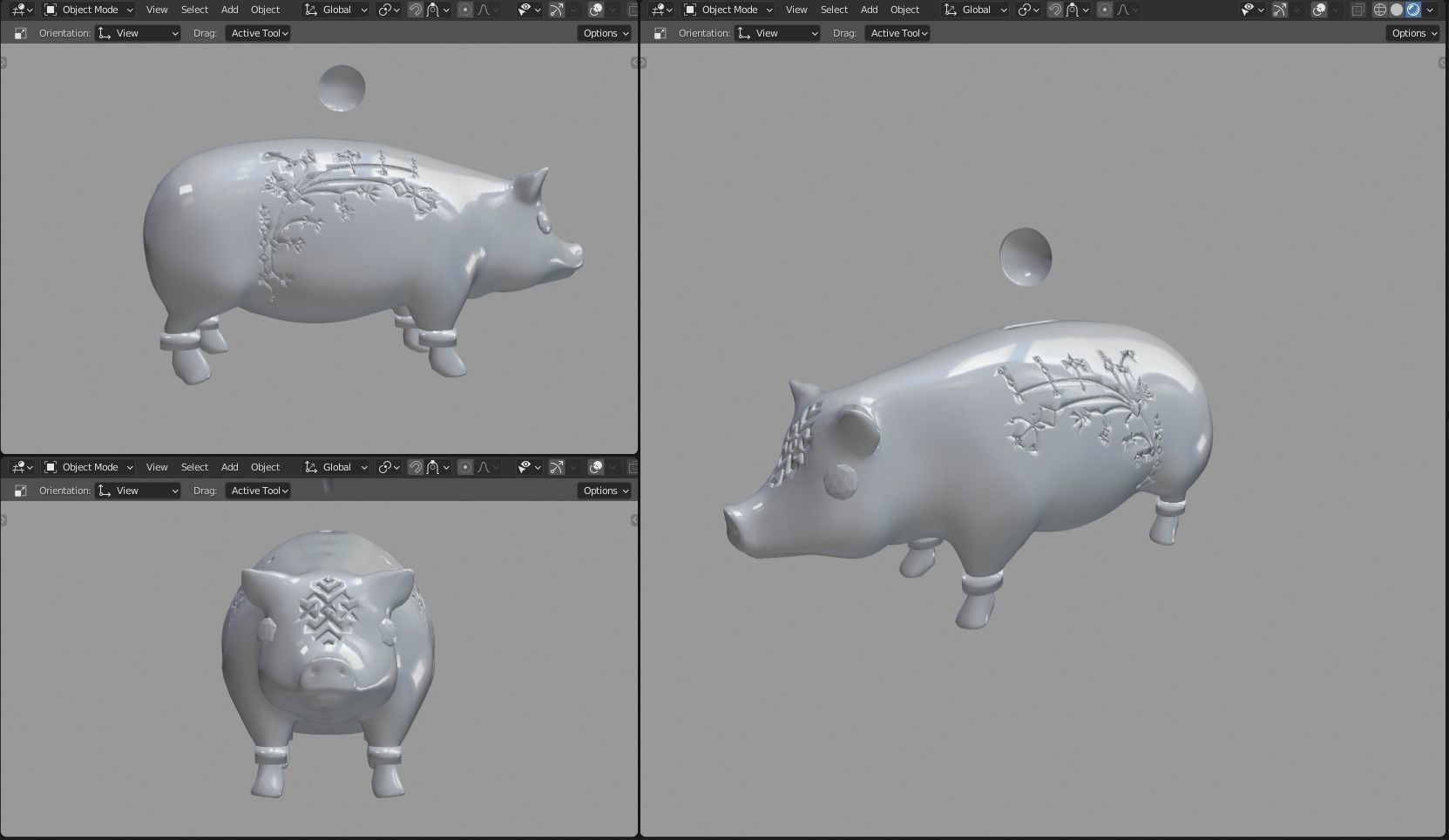PIG OF WAR BANK 3D model_2