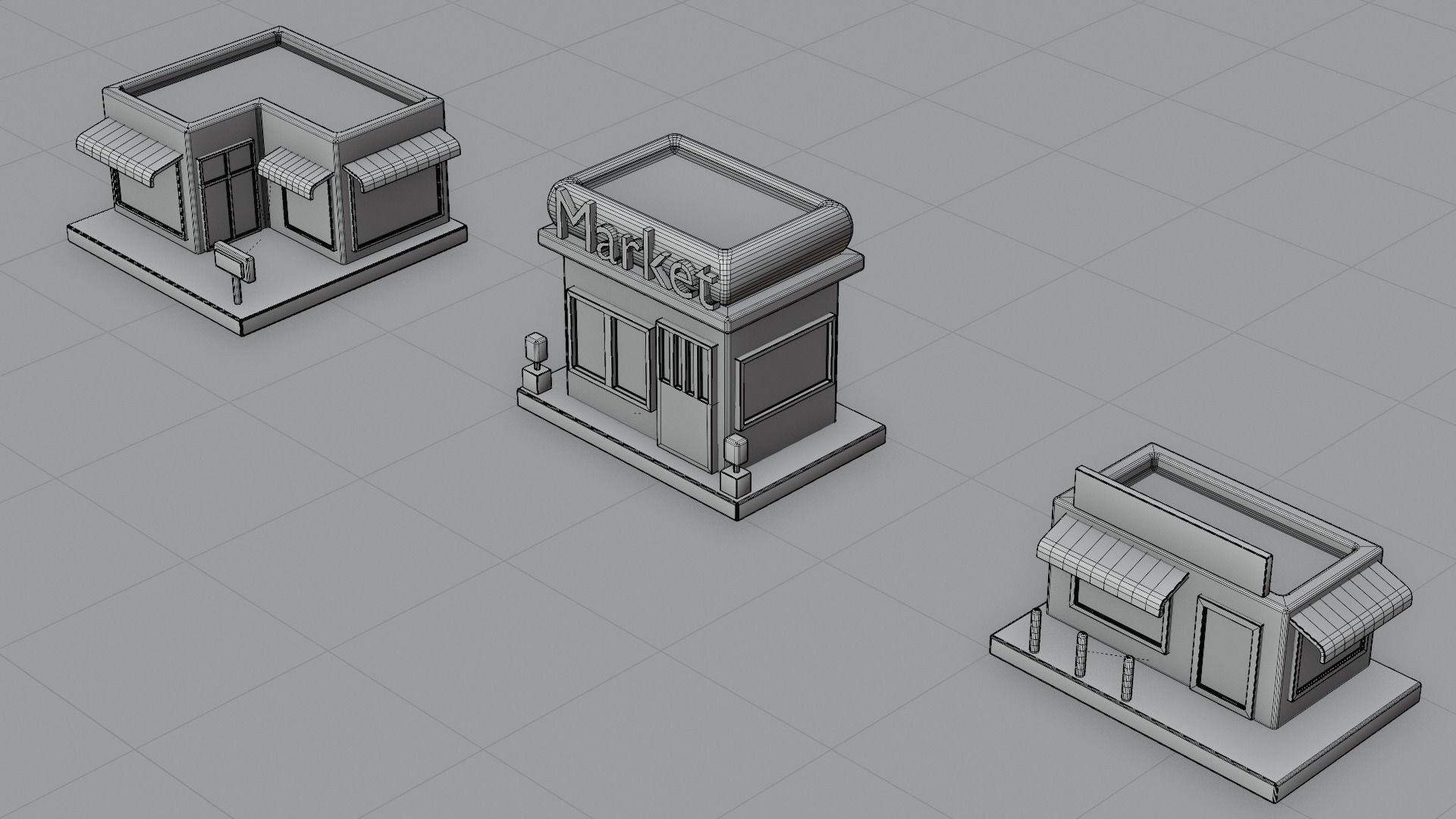 Isometric City Life PACK 3D model_19