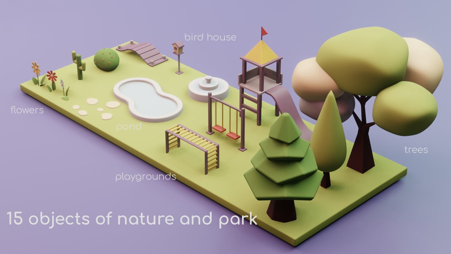 Isometric City Life PACK 3D model_16