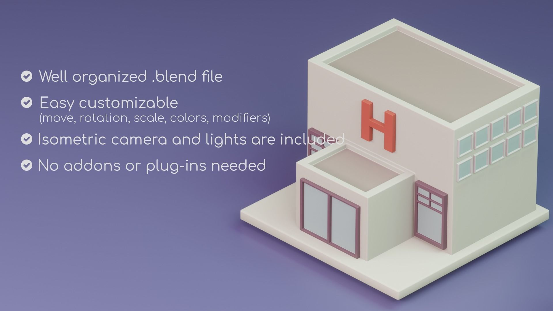 Isometric City Life PACK 3D model_2